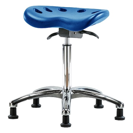 Zoro Select Tractor Stool, Polyurethane, Blue, 20 in to 28 in Seat Height PTMBSO-CR-NF-RG-BLU