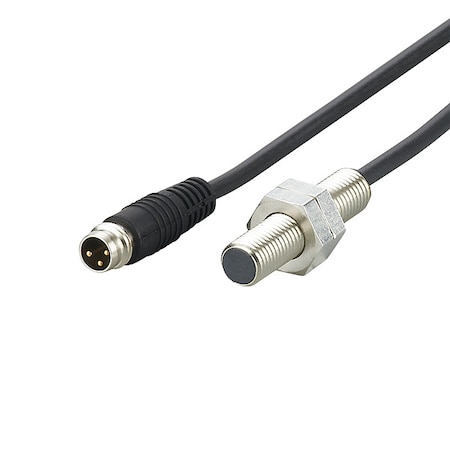 Ifm Cylindrical, Inductive Proximity Sensor, 8 mm Dia., Brass, 0.3 m, M8, 2, 3 Wires, Shielded IE5344