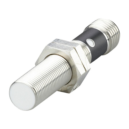Ifm Cylindrical, Inductive Proximity Sensor, 12 mm Dia., Brass/PBT, 1/2 in Connector, 2 Wires, Shielded IF0311