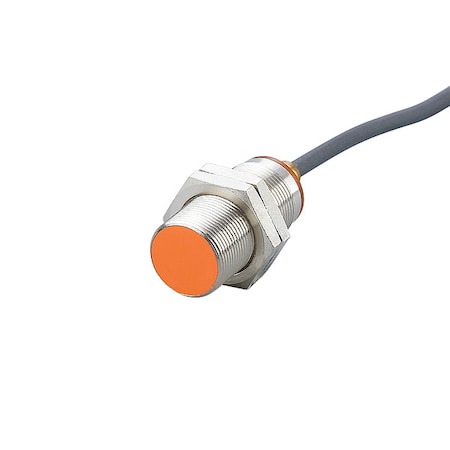 Ifm Cylindrical, Inductive Proximity Sensor, 18 mm Dia., Brass, 2 m, Bare Wire, 3 Wires, Shielded IGS248