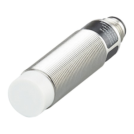 Ifm Cylindrical, Inductive Proximity Sensor, 18 mm Dia., Brass/PA/PBT, 1/2 in Connector, 2 Wires, Unshielded IG0345