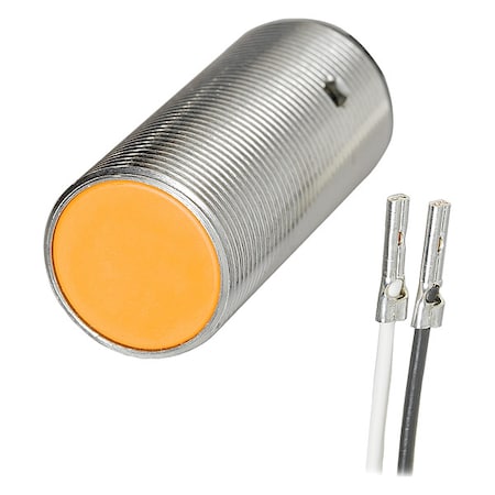 Ifm Cylindrical, Inductive Proximity Sensor, 18 mm Dia., Brass/PBT, 2 m, Bare Wire, 2 Wires, Shielded IG5717