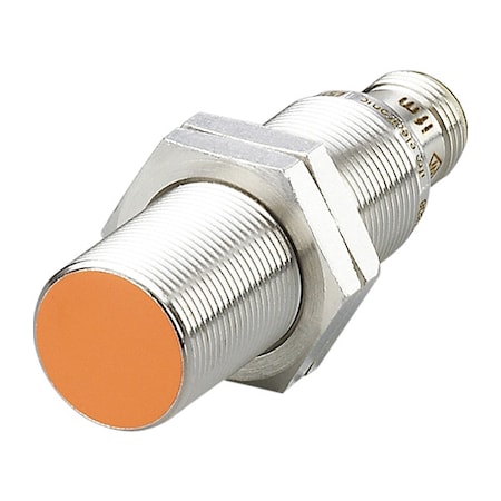 Ifm Cylindrical, Inductive Proximity Sensor, 18 mm Dia., Brass, M12, 3 Wires, Shielded IG7102