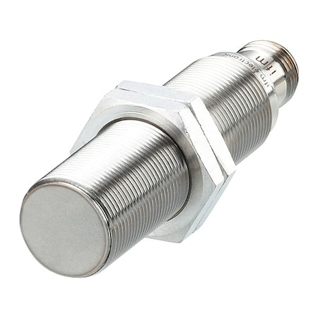 Ifm Cylindrical, Inductive Proximity Sensor, 18 mm Dia., Stainless Steel, M12, 3 Wires, Shielded IGT247