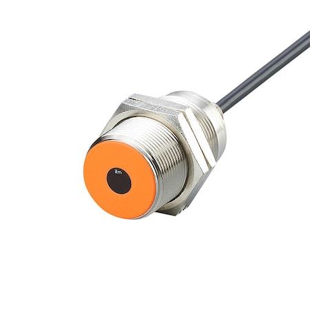 Ifm Cylindrical, Inductive Proximity Sensor, 30 mm Dia., Brass, 2 m, Bare Wire, 3 Wires, Shielded II7104