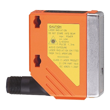 Ifm Photoelectric Sensor, M12, Right Angle, Rectangular, Selectable Light On/Dark On, PNP NO/NC O5D100