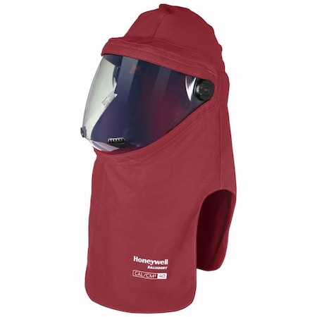 Salisbury Arc Flash Hood, 4 PPE CAT, 40 cal/sq cm, Polycarbonate Window, Red FH40PRG-PP