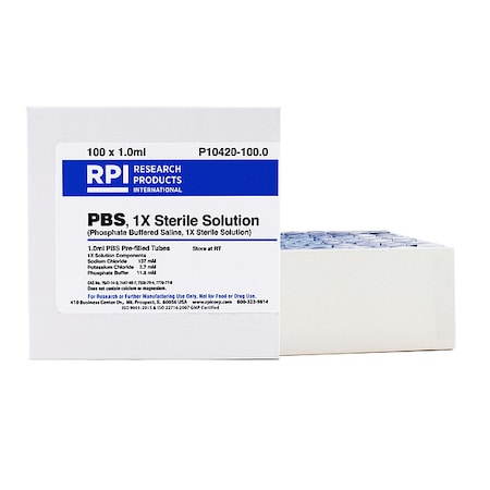 Rpi PBS 1x Solution 100 Pre-Filled Tubes P10420-100.0