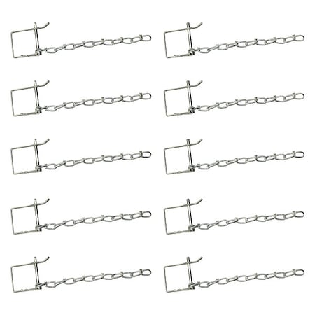 Buyers Products Safety Pins, Grade 8 B633-13, Steel, PK10 P11C10