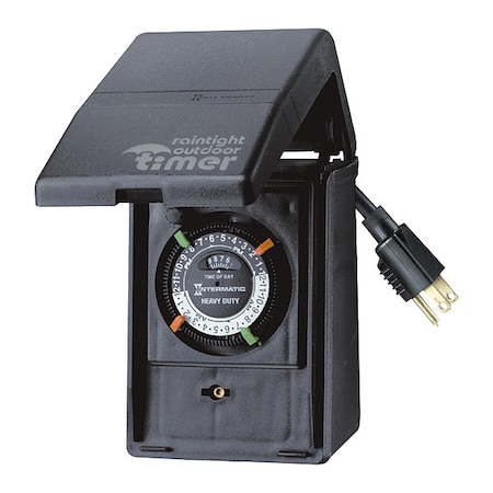 Intermatic Outdr Mech Plug-In Timer w Built-In Encl P1121