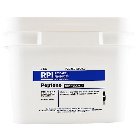 Rpi Peptone, Granulated, 5kg P20250-5000.0