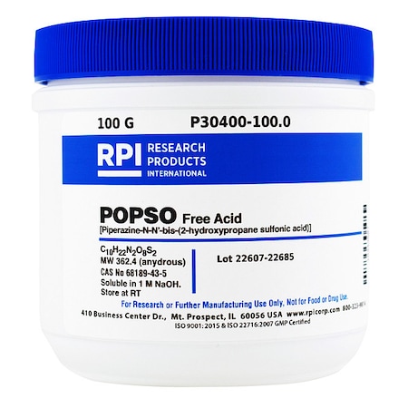 Rpi POPSO Free Acid, 100g P30400-100.0