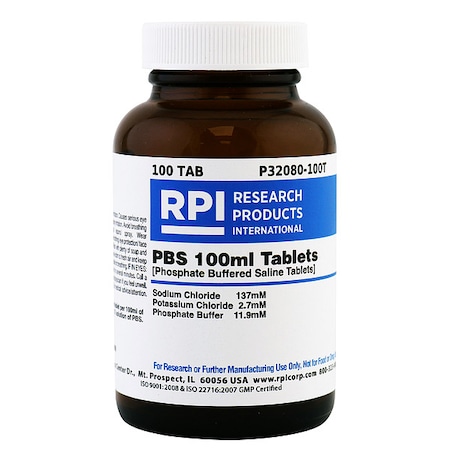 Rpi PBS 100ml Tablets, PK 100 P32080-100T