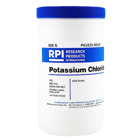 Rpi Potassium Chloride, ACS Grade, 500g P41025-500.0