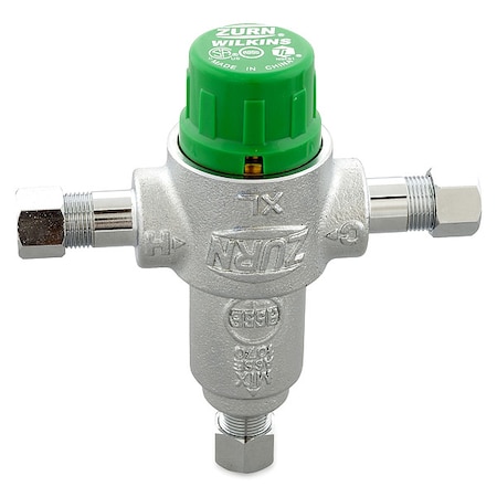 Zurn Mixing Valve, 3/8" Inlet Size, Brass Body P6900-TMV-1-XL
