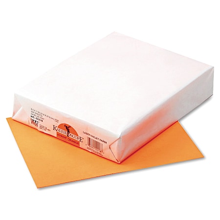 Pacon Kaleidoscope Multipurpose Colored Paper, 24 lb Bond Weight, 8.5 x 11, Hyper Orange, PK500 102218