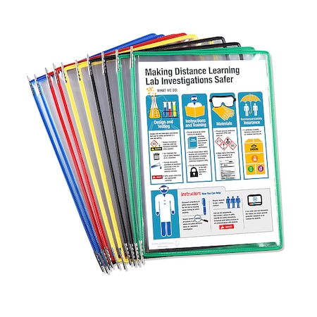 Tarifold DocumentDisplayPockets, Multicolor, PK10 PA090