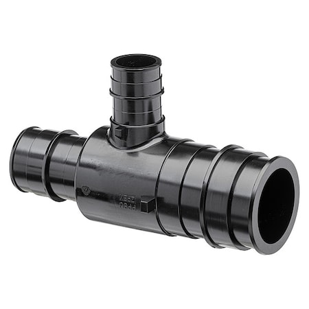 Zurn Tee, Polymer, Barbed2in, 1 1/2in, 1in QEPT875X