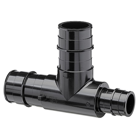 Zurn Tee, Polymer, Barbed1 1/2in, 1in, 1 1/2in QEPT757X