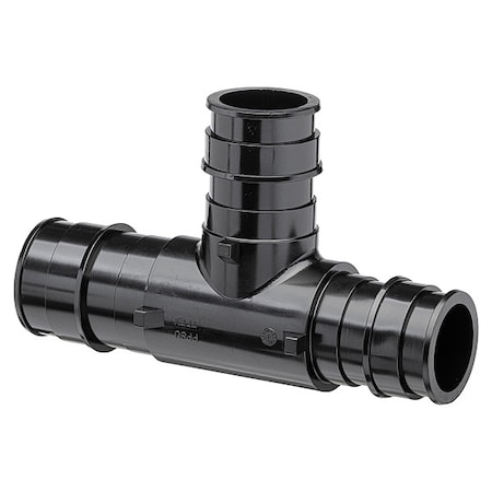 Zurn Tee, Polymer, Barbed1 1/2", 1 1/4", 1 1/4" QEPT766X