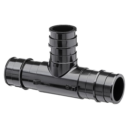 Zurn Tee, Polymer, Barbed1 1/2", 1 1/2", 1 1/4" QEPT776X