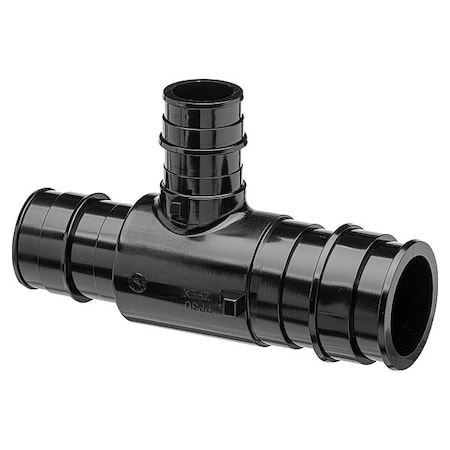 Zurn Tee, Polymer, Barbed1 1/4in, 1in, 3/4in QEPT654X