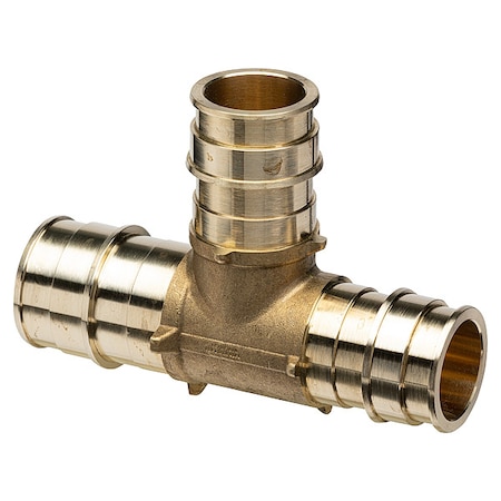 Zurn Tee, Brass, Barbed1 1/2in, 1 1/4in, 1 1/4in QET766GX