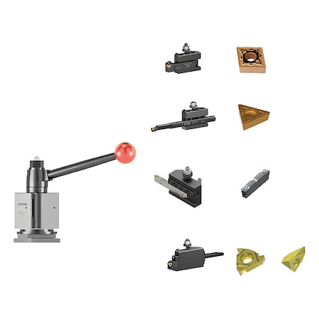 Dorian Tool Post & Holder Set, 14 PC, QITP40N QITP40N-FTB