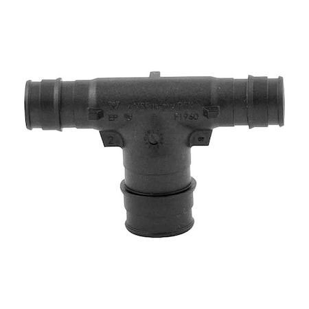 Uponor Tee, Polymer, Barbed1in, 3/4in, 3/4in Q4751775