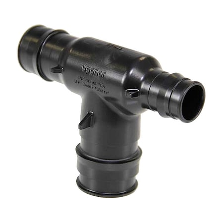 Uponor Tee, Polymer, Barbed1in, 3/4in, 1 1/4in Q4751753