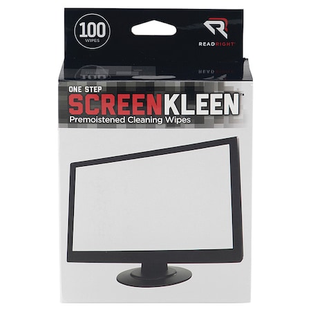 Read Right Screen Pad Wipes, 5 x 5", PK100 REARR1309