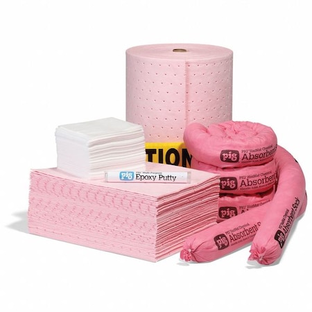 Pig Spill Kit Refill, 20 gal Volume Absorbed per Kit, 20 gal Capacity, Box RFL3401