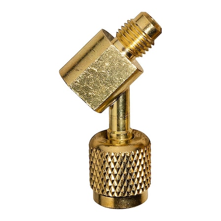 Fieldpiece Adapter, 45 Deg, 2 1/2 in L, Brass, 870 psi RHCM45