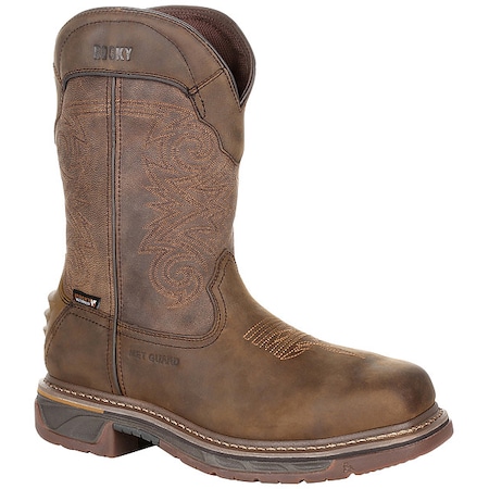 Rocky Iron Skull, Men's 11 in Composite Toe Western Work Boot, Distressesd Brown, 13, W, RKW0288-G RKW0288
