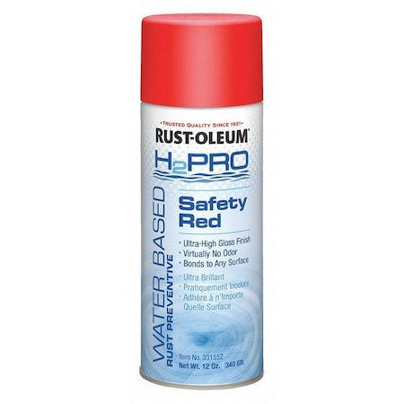 Rust-Oleum Rust Preventative Spray Paint, Safety Red, High Gloss, 12 oz. 331552
