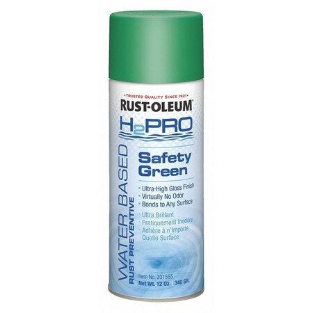 Rust-Oleum Rust Preventative Spray Paint, Safety Green, High Gloss, 12 oz. 331555