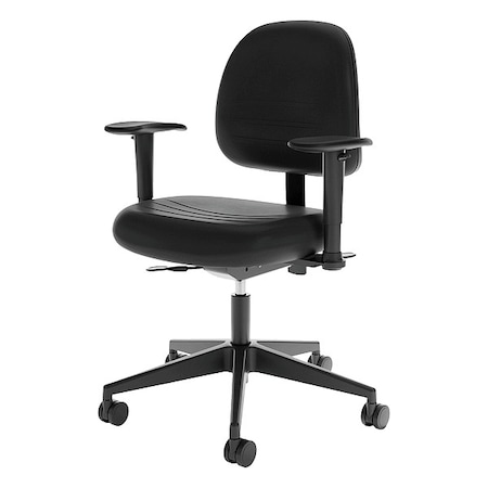 Cramer Task Chair, 27-1/2"W, Black, Foam, 350lb RPMD4-252-2B