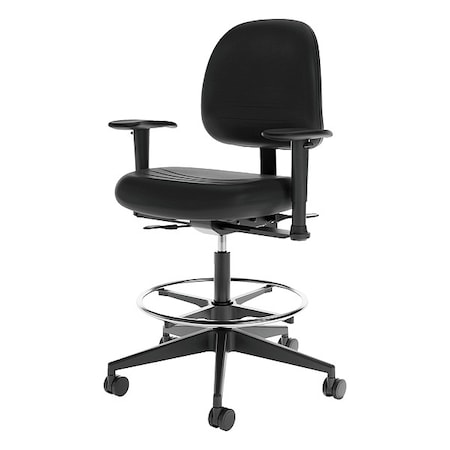 Cramer Task Chair, 27-1/2"W, Black, Foam, 350lb RPMH4-252-2B