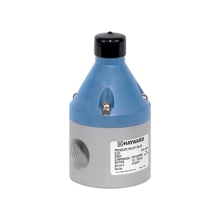 Hayward Flow Control Relief Valve, 2", CPVC/TFE/EPDM, Adjustable 10-150 psi, FPT RPV2200TPE1