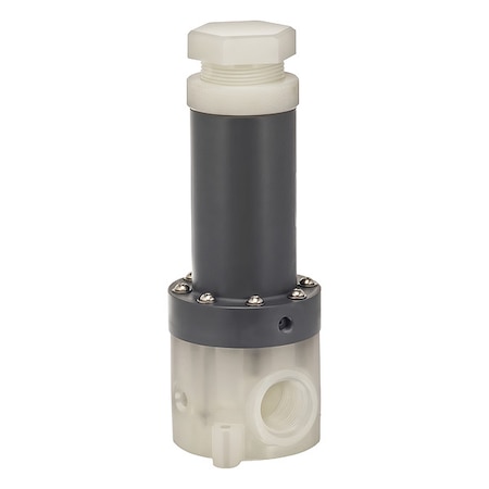 Plast-O-Matic Adjustable Relief Valve, 1-1/2 In, 100 psi RVDT150T-PP