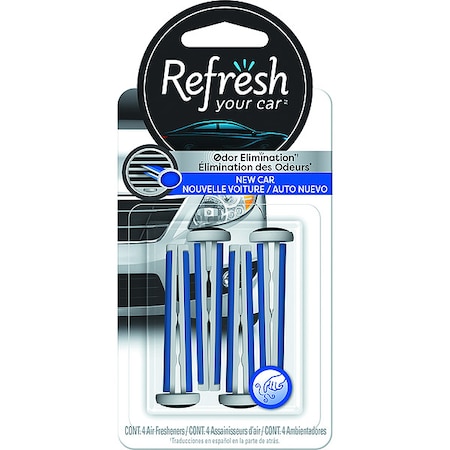 Refresh Air Freshener, Stick, New Car, PK4 RVS205-4AME