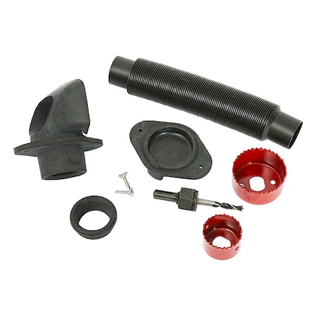 Bushman Downspout Diverter, 9 in L, Plastic RW-DIVFLX-BLK