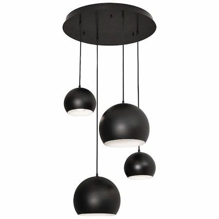 Afx LightRoundPendant, 24 in D, Black, Metal RXYP99BKRND4