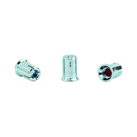 Red Head Multi-Set II Flanged Coil Thread Anchor, 1/2" Dia, 3/4" L, Steel Zinc Plated, 100 PK RX-38