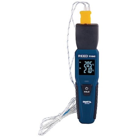 Reed Instruments Thermometer, LCD, 1 in, Thermocouple R1640