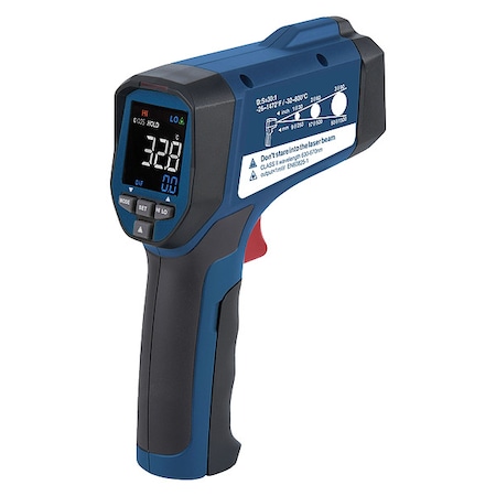 Reed Instruments Infrared Thermometer, Adjustable 0.10 to 1.00, -26 Degrees  to 1,472 Degrees F F, Backlit R2320