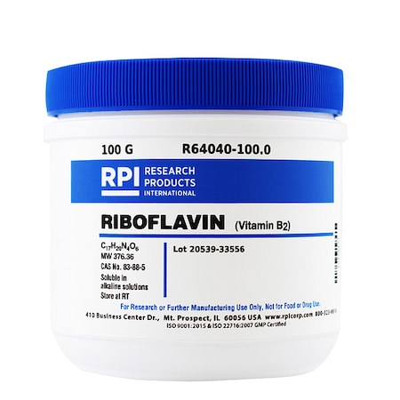 Rpi Riboflavin (Vitamin B2), 100g R64040-100.0