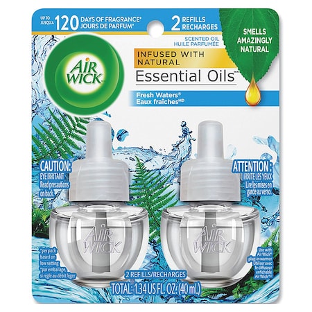 Air Wick Scented Oil Refill, Fresh Waters, 0.67 oz, PK2 62338-79717