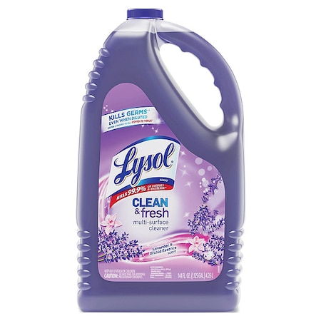 Lysol Cleaner and Disinfectant, Bottle, 144 oz, Lavender and Orchid Essence, 4 PK 88786