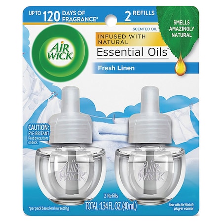 Air Wick Scented Oil Refill, Fresh Linen, 0.67 oz, PK2 62338-82291